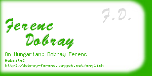 ferenc dobray business card